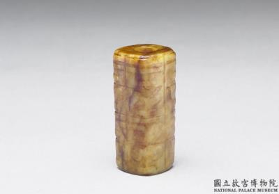 图片[2]-Square jade tube with carved pattern, Liangzhu culture-China Archive